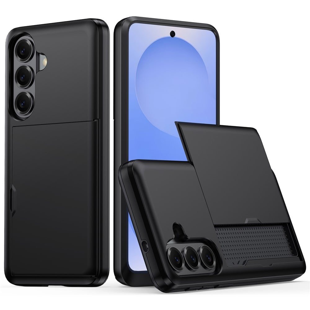 Hurtel Back Cover Σιλικόνης / Πλαστικό με Υποδοχή για Κάρτες Μαύρο (Galaxy A57)