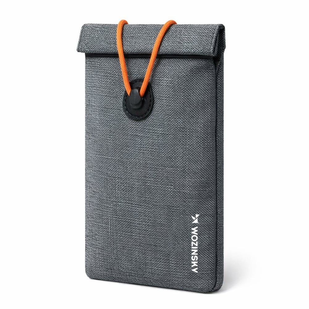 Wozinsky Wpb-r12 Rfid Blocking Phone Case Flap String 21.5x12 Cm Gray 5907769388293