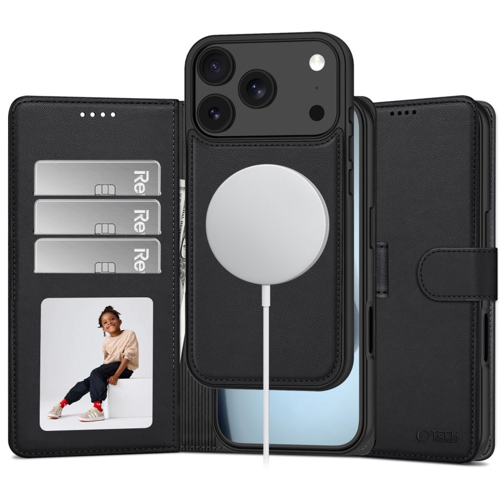 Tech-protect Wallet Magsafe Iphone 17 Pro 18 Pro Matte Black 5906302325320