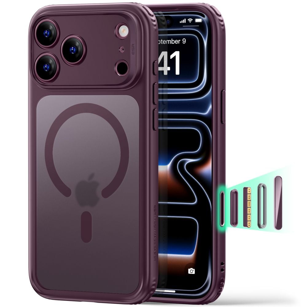 ESR Classic Hybrid Halolock Back Cover Σιλικόνης Μπορντό (iPhone 17 Pro Max)
