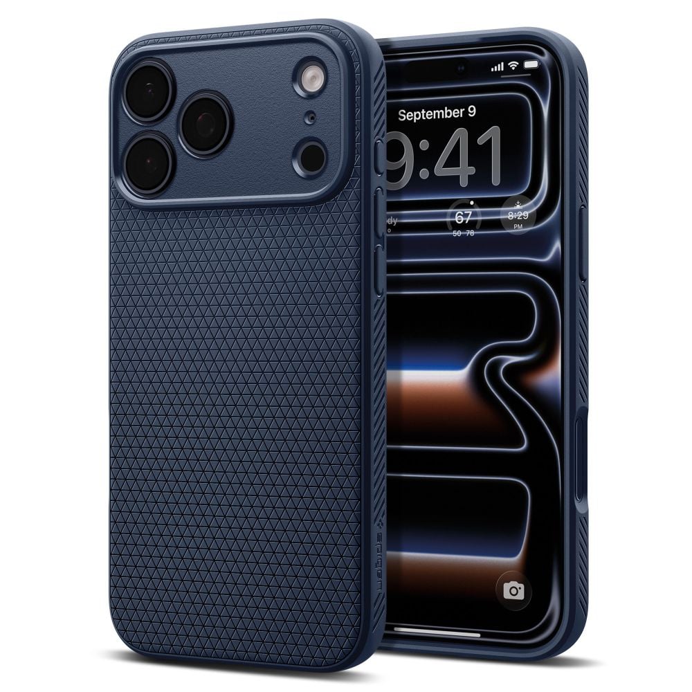 Spigen Liquid Air Back Cover Σιλικόνης Navy Μπλε (iPhone 18 Pro / 17 Pro)
