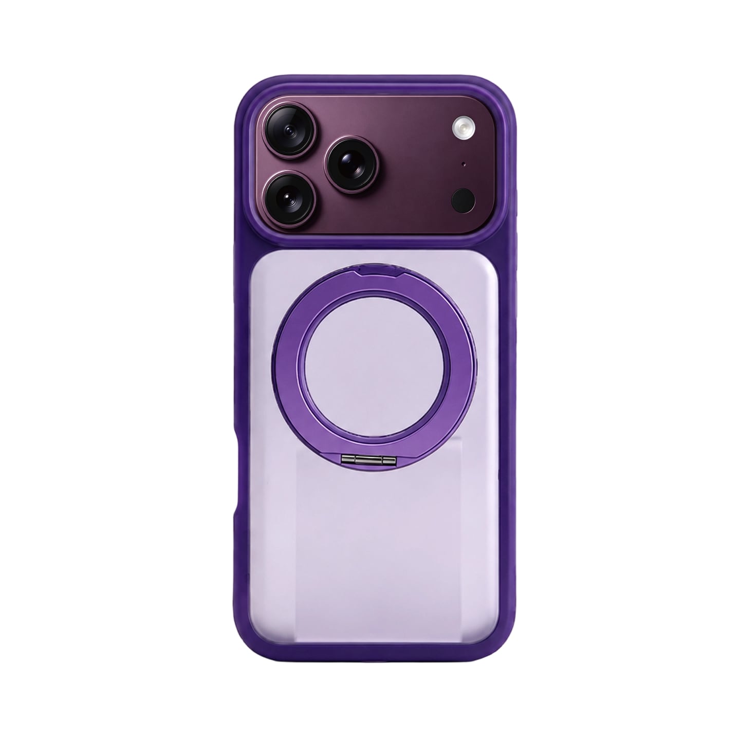 Vivid Skin Feel Magsafe Case 360 Rotating Stand Apple Iphone 18 Pro Max Purple