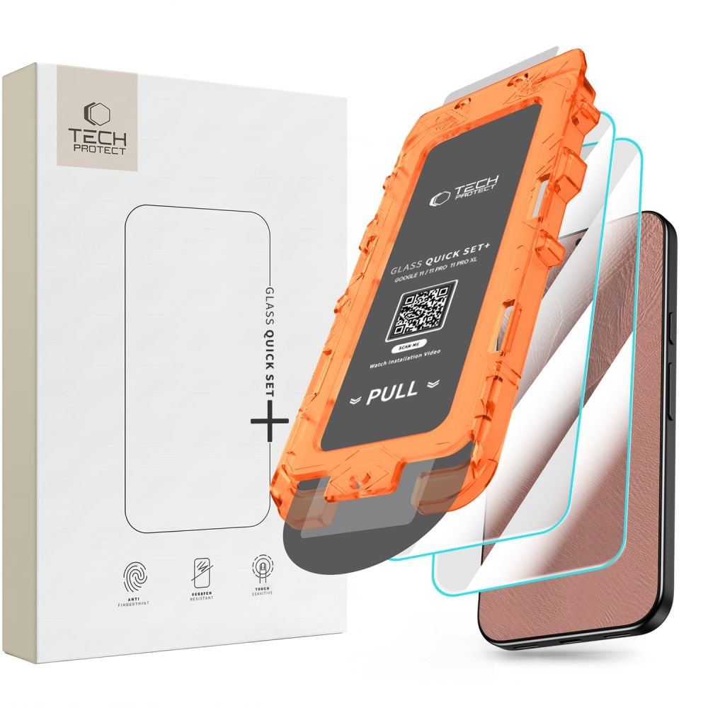 Szkło Hartowane Tech-protect Quick Set+ 2-pack Google Pixel 9 9 Pro 10 10 Pro 11 11 Pro Clear 5906302343447