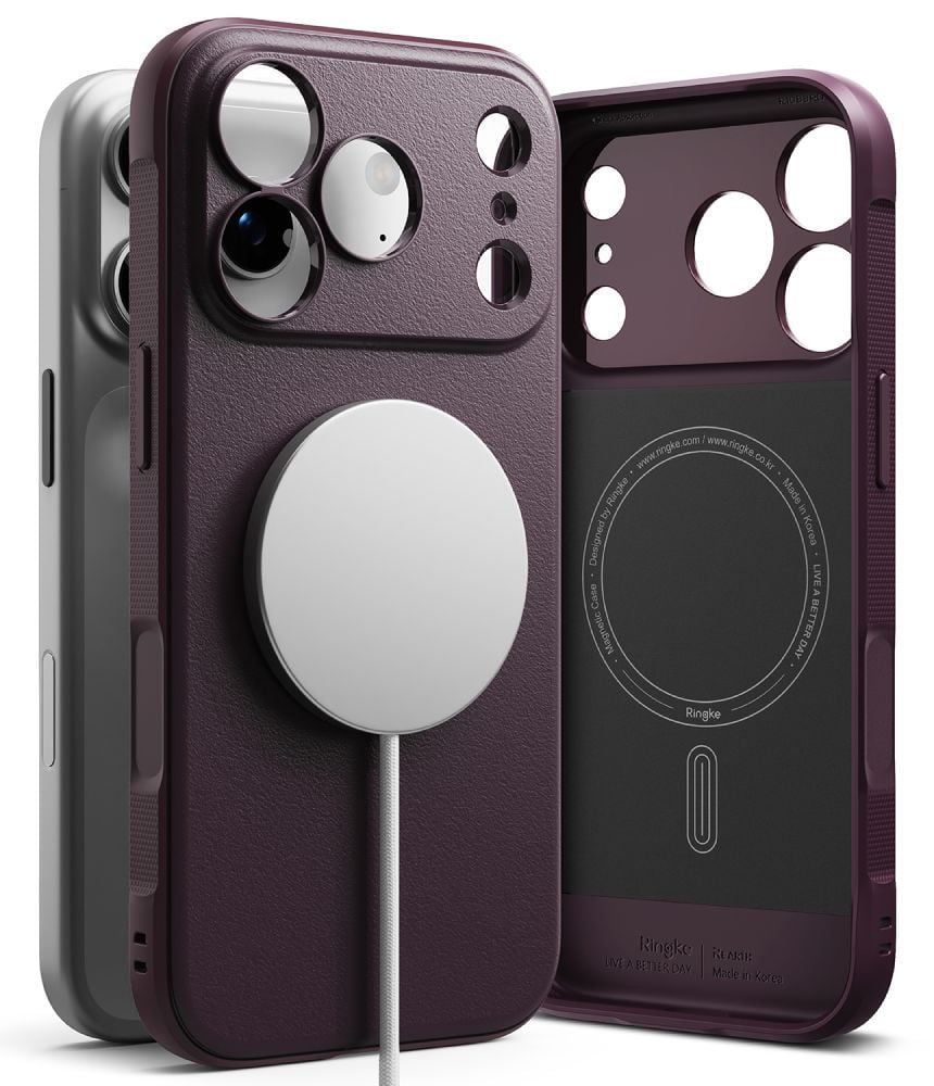 Ringke Onyx Magnetic Back Cover Σιλικόνης Μπορντό (iPhone 18 Pro / 17 Pro)