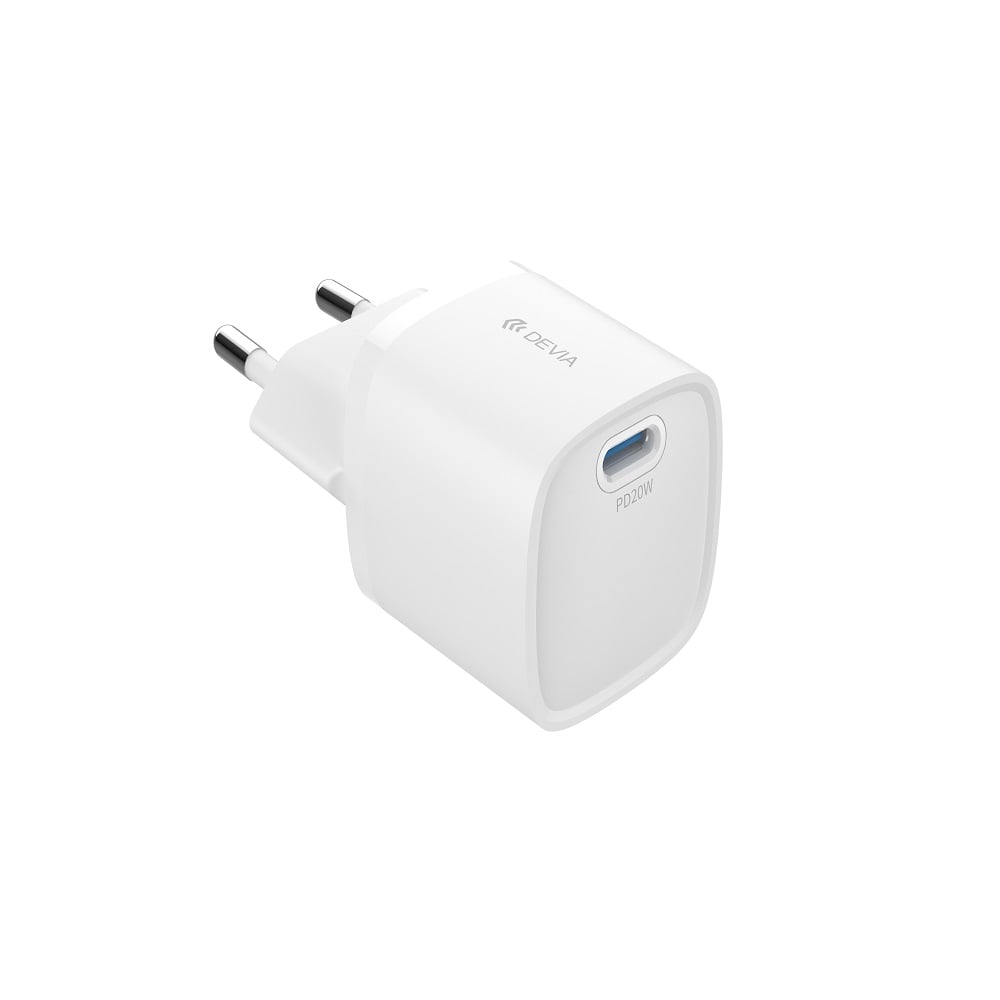 Devia Φορτιστής Χωρίς Καλώδιο GaN με Θύρα USB-C 20W Power Delivery Λευκός (RLC-543)