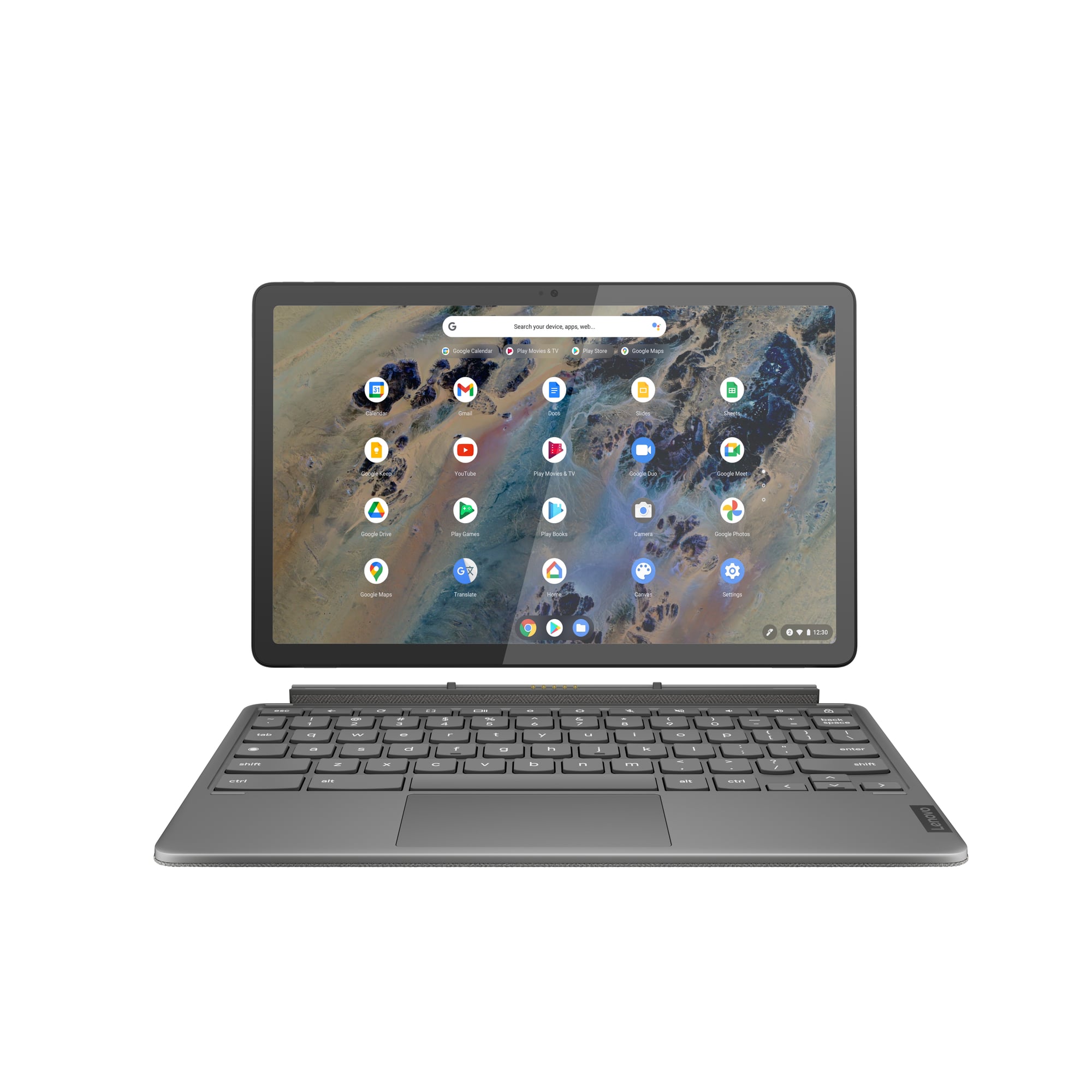 Refurbished Lenovo IdeaPad Duet 3 Chrome 11 Q727 11" (Qualcomm Snapdragon/8GB/128GB/2000x1200) Black – First Class Bronze – Εγγύηση Κατασκευαστή