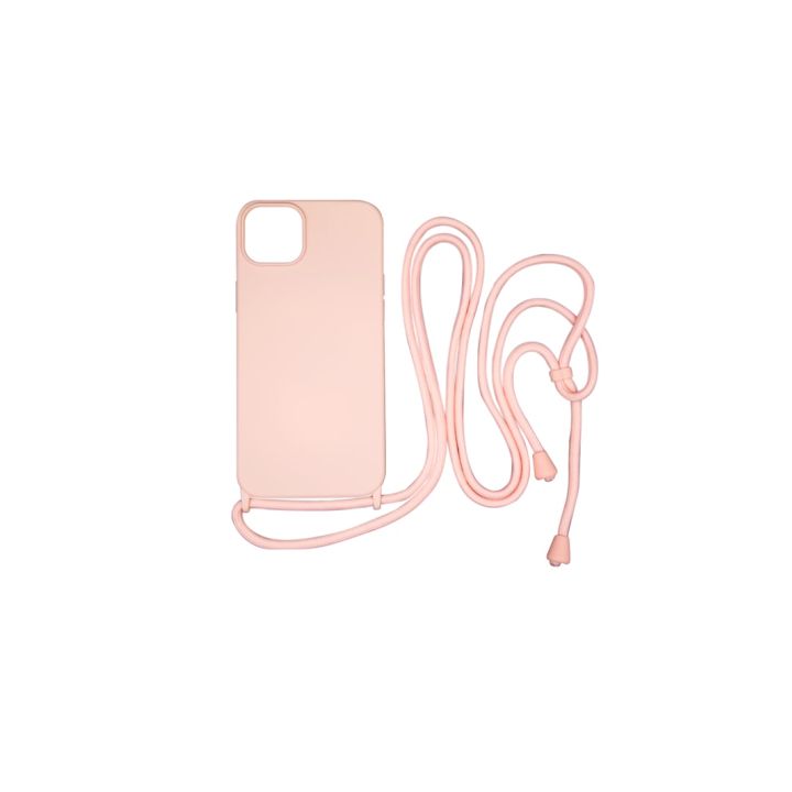 Vivid Back Cover Σιλικόνης με Λουράκι Ροζ (iPhone 15 Plus)