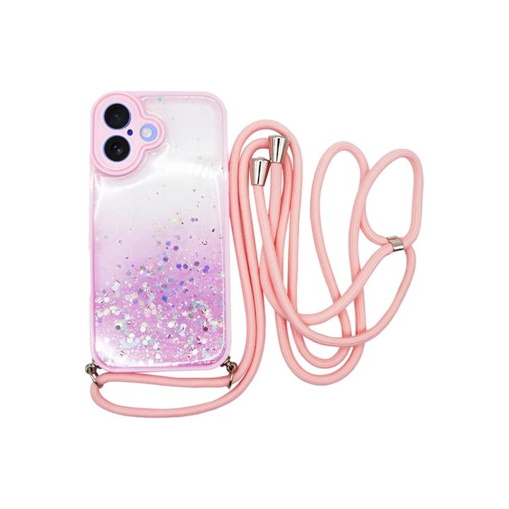 Vivid Back Cover Σιλικόνης με Λουράκι Διάφανο (iPhone 16)