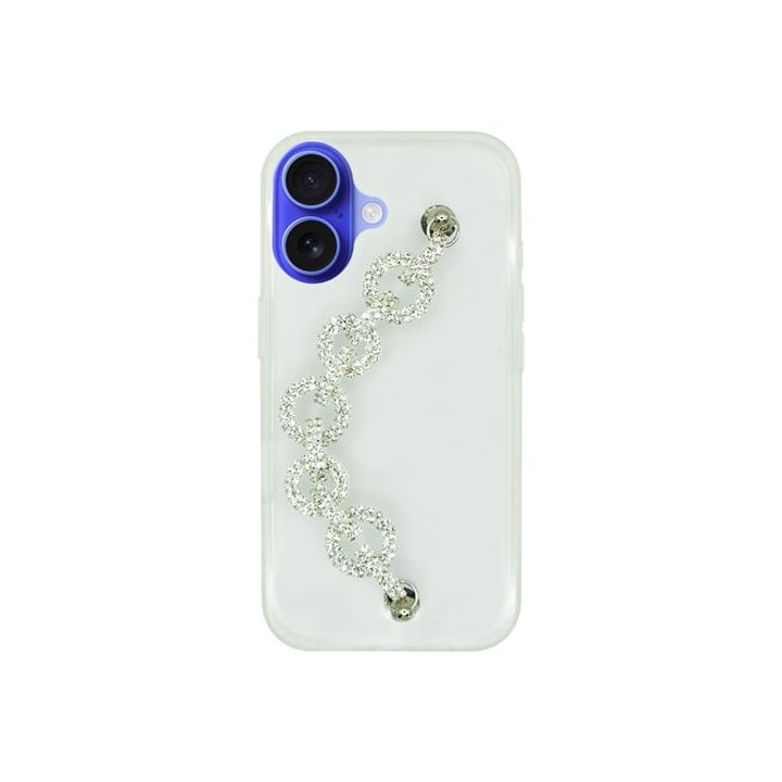 Vivid Clear Case Rhinestone Glitter Chain Apple Iphone 16 5213015676459