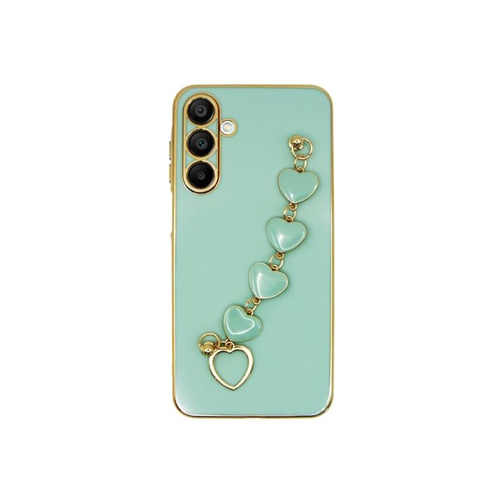 Vivid Slim Case Heart Chain Hand Strap Samsung Galaxy A16 Green 5213015676572