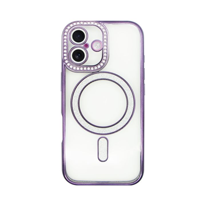 Vivid Strass Back Cover Σιλικόνης Μωβ (iPhone 17)