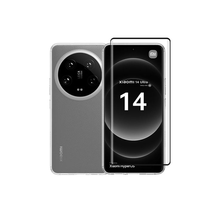 Vivid Set Gelly Back Cover Tempered Glass / Σιλικόνης Σετ με Τζαμάκι Διάφανο (Xiaomi 14 Ultra)