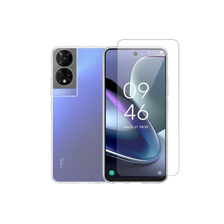 Vivid Back Cover Σιλικόνης / Tempered Glass Σετ με Τζαμάκι Διάφανο (TCL 50 5G - TCL)