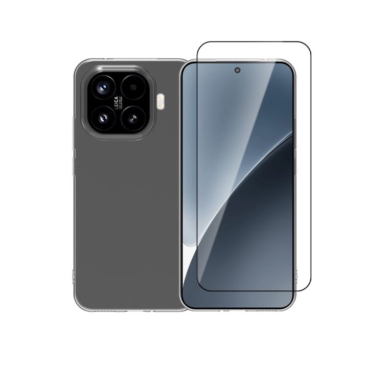 Vivid Set Gelly Back Cover Tempered Glass / Σιλικόνης Σετ με Τζαμάκι Μαύρο (Xiaomi 15T Pro)