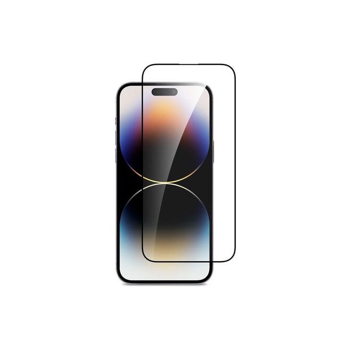 Vivid Full Face Tempered Glass Μαύρο (iPhone 15 Pro)