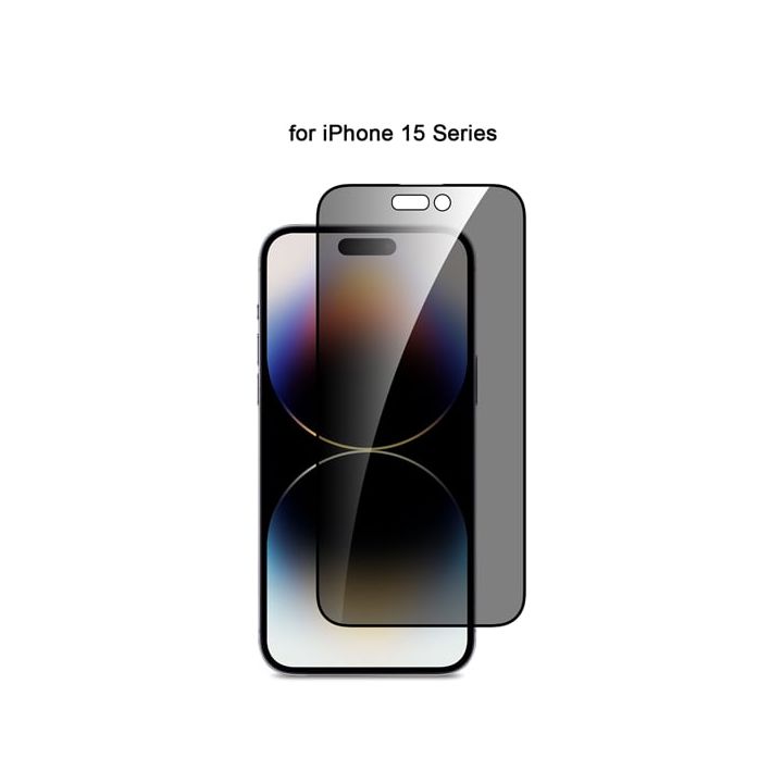 Vivid Privacy Full Face Tempered Glass Μαύρο (iPhone 15 Pro)