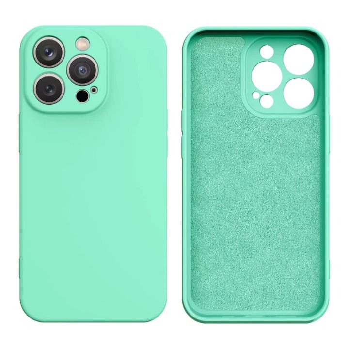 Hurtel Back Cover Σιλικόνης 2mm Mint Green (iPhone 14 Plus)