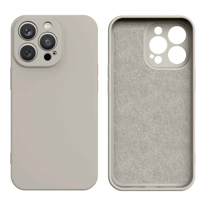 Hurtel Back Cover Σιλικόνης 2mm Μπεζ (iPhone 14 Plus)