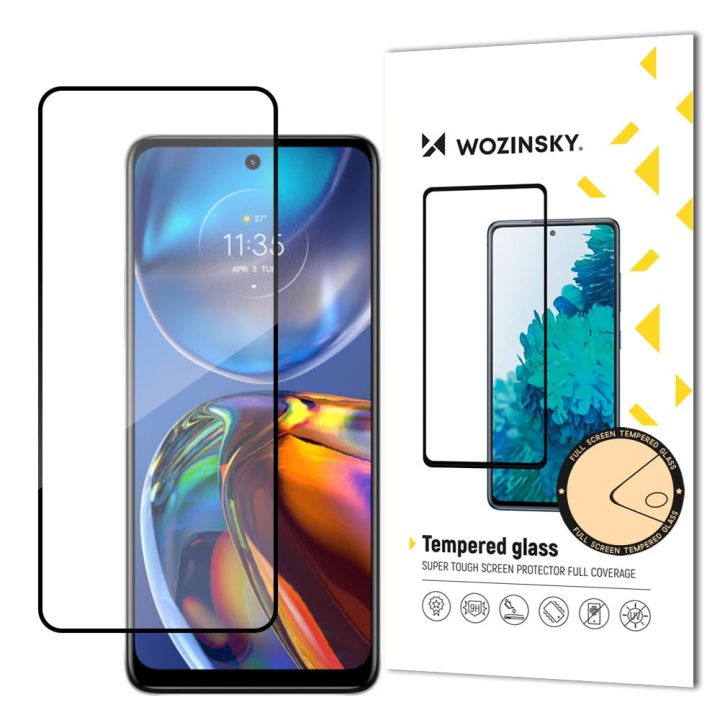 Wozinsky Case Friendly Full Glue Full Face Tempered Glass Μαύρο (Motorola Moto E32)