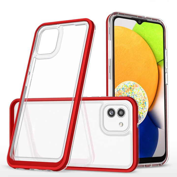 Hurtel 3in1 Back Cover Σιλικόνης 1.1mm Κόκκινο (Galaxy A03)
