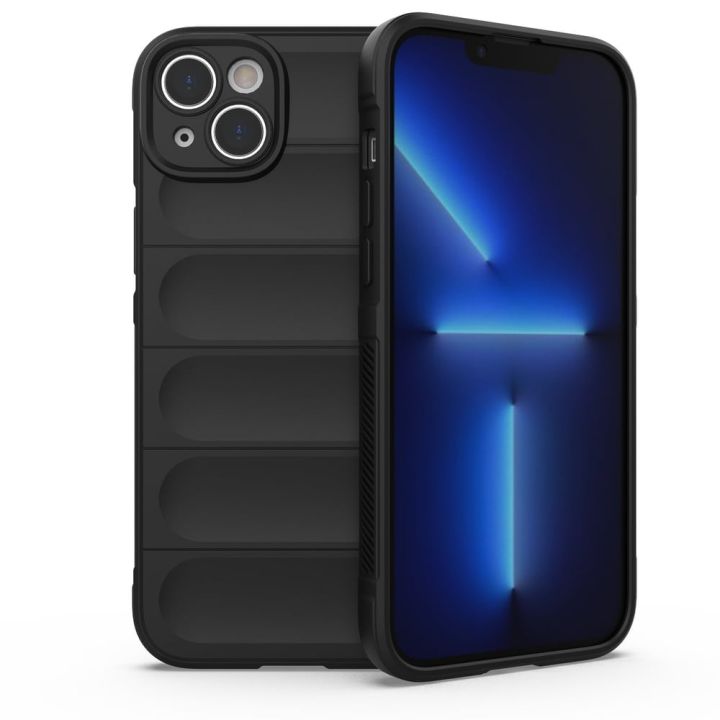 Hurtel Magic Shield Back Cover Σιλικόνης Μαύρο (iPhone 14 Plus)