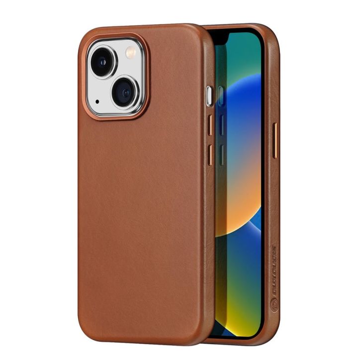 Dux Ducis Naples Back Cover Δερμάτινο Μαγνητικό Καφέ (iPhone 14 Plus)