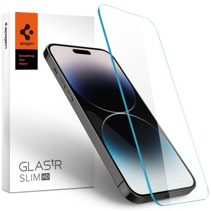 Spigen GLAS.tR Slim Full Face Tempered Glass (iPhone 14 Pro Max)