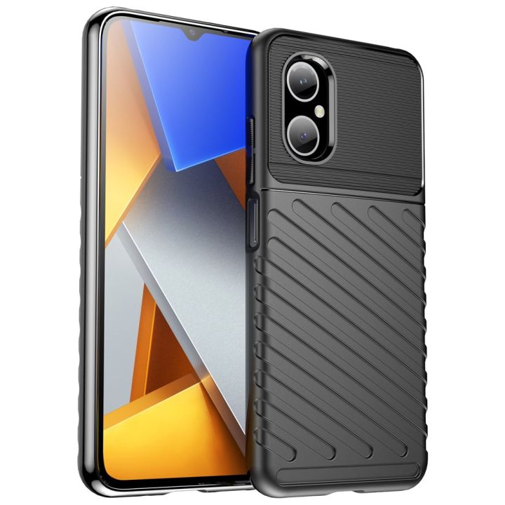 Hurtel Thunder Back Cover Σιλικόνης Μαύρο (Poco M4 5G)