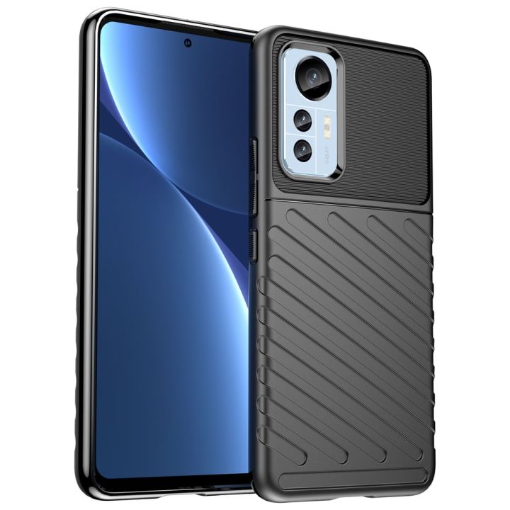 Hurtel Thunder Back Cover Σιλικόνης Μαύρο (Xiaomi 12 Lite)
