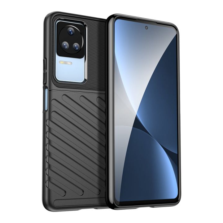 Hurtel Thunder Back Cover Σιλικόνης Μαύρο (Poco F4 5G)