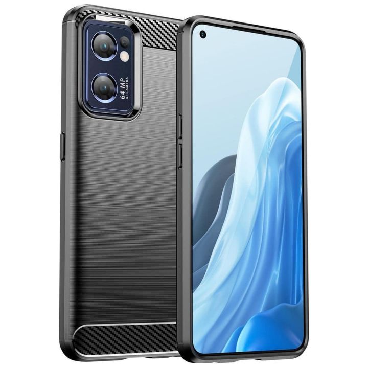 Hurtel Carbon Back Cover Σιλικόνης Black (Realme Narzo 50 5G)