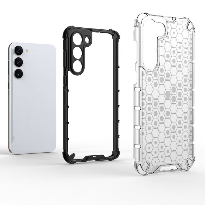 Hurtel Honeycomb Back Cover Σιλικόνης / Πλαστικό Διάφανο (Galaxy S23+)
