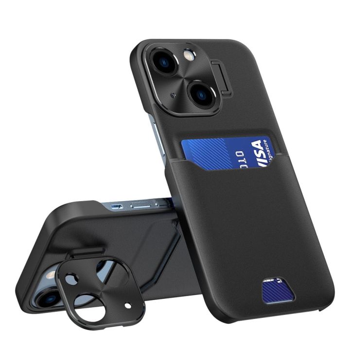 Hurtel Leather Back Cover Πλαστικό / Δερματίνης / Δερμάτινο Μαύρο (Galaxy S23)