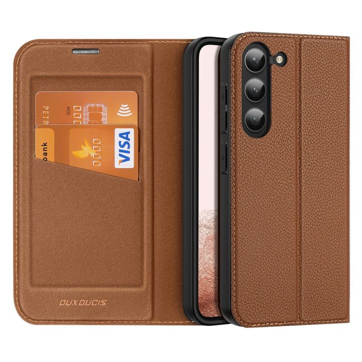 Dux Ducis Skin X2 Wallet Δερματίνης Καφέ (Galaxy S23+)
