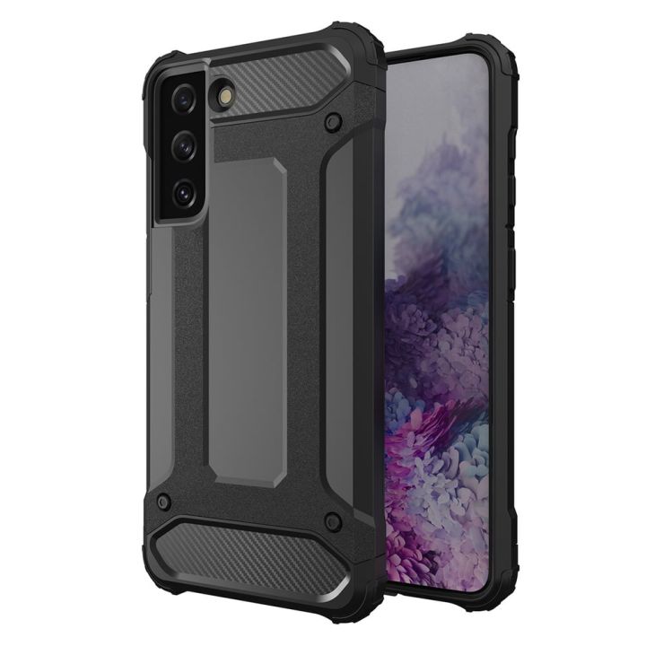 Hurtel Hybrid Armor Back Cover Πλαστικό / Σιλικόνης Μαύρο (Galaxy S23+)