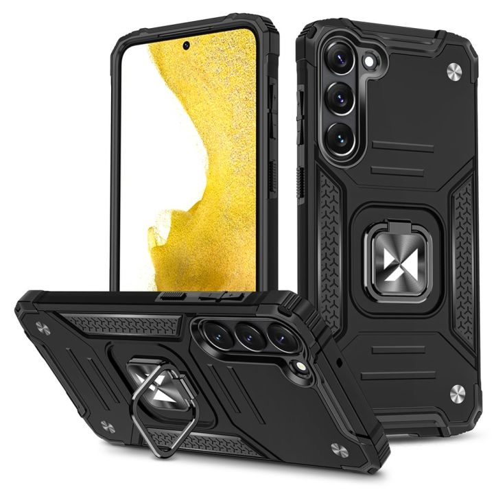 Wozinsky Ring Armor Back Cover Πλαστικό Μαύρο (Galaxy S23+)