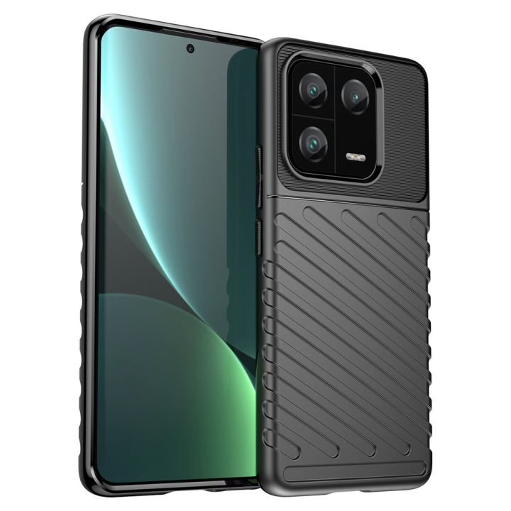 Hurtel Carbon Back Cover Σιλικόνης Μαύρο (Xiaomi 13 Pro)