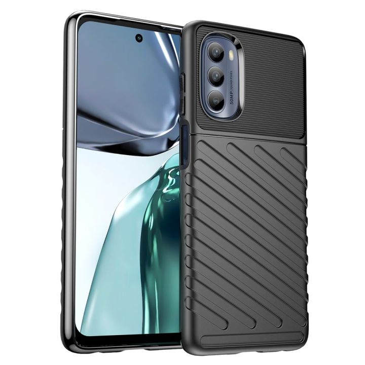 Hurtel Thunder Back Cover Σιλικόνης Μαύρο (Moto G62 5G)