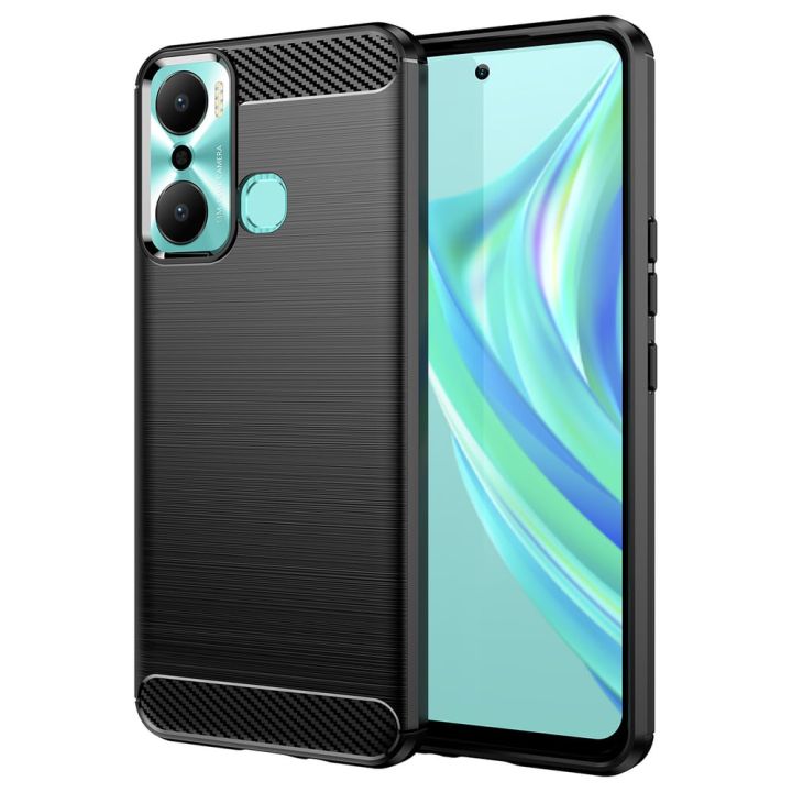Hurtel Carbon Back Cover Σιλικόνης Μαύρο (Infinix Hot 20 Play)