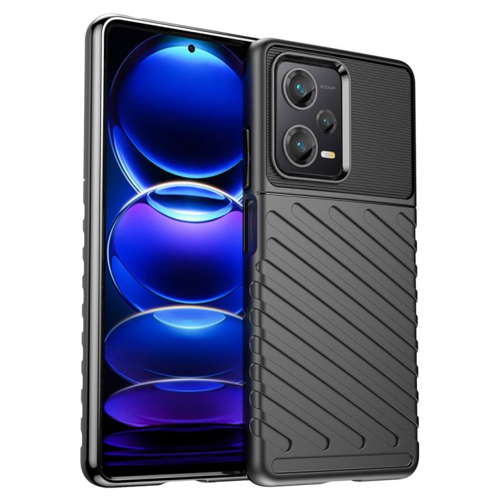 Hurtel Thunder Back Cover Σιλικόνης Μαύρο (Redmi Note 12 Pro+)