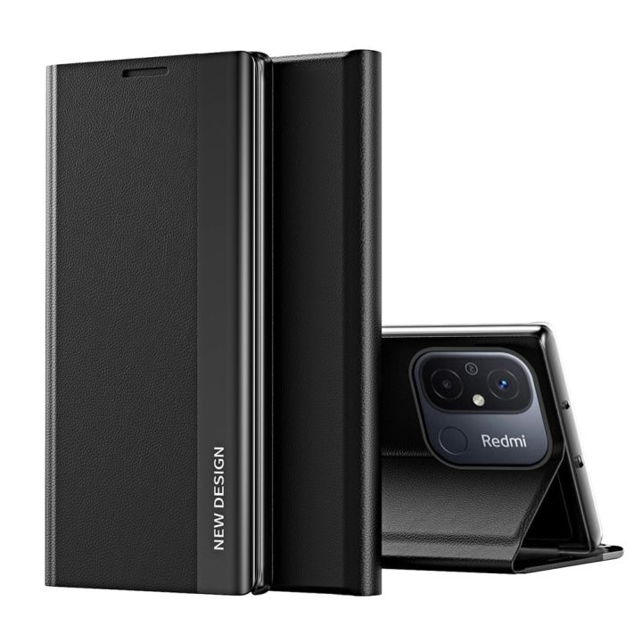 Hurtel Sleep Book Δερματίνης Μαύρο (Redmi Note 12 Pro+)