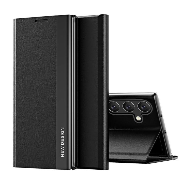 Sleep Book Δερματίνης / Πλαστικό Μαύρο (Samsung Galaxy A24)