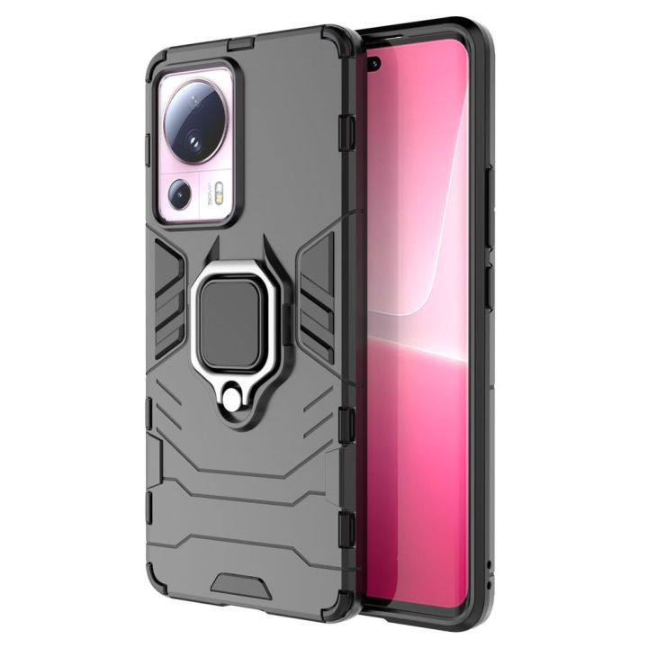 Ring Armor Back Cover Μεταλλικό Μαγνητικό Μαύρο (Xiaomi 13 Lite)