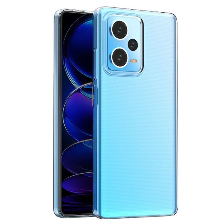 Hurtel Back Cover Σιλικόνης 0.5mm Σετ με Τζαμάκι Διάφανο (Redmi Note 12 Pro+)
