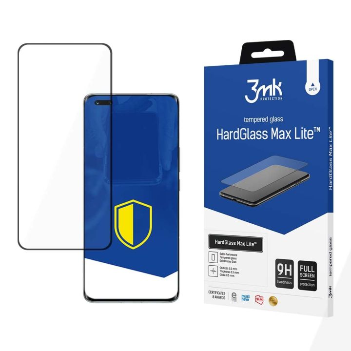 3MK Hardglass Max Lite Black Tempered Glass