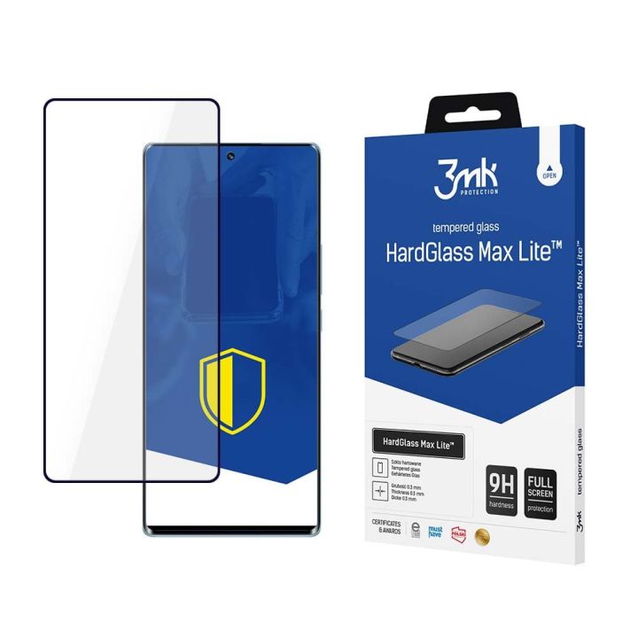 3MK HardGlass Max Lite Tempered Glass Μαύρο (Honor 70)