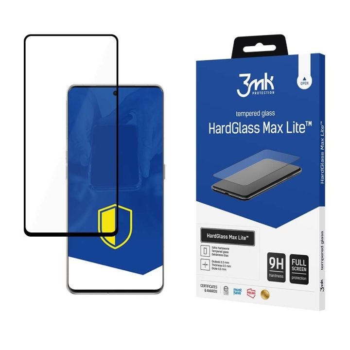3MK HardGlass Max Lite 0.3mm Tempered Glass Μαύρο (Oppo Find X6 Pro)