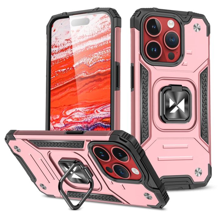 Wozinsky Ring Armor Back Cover Πλαστικό / Σιλικόνης Χρυσό (iPhone 15 Pro Max)
