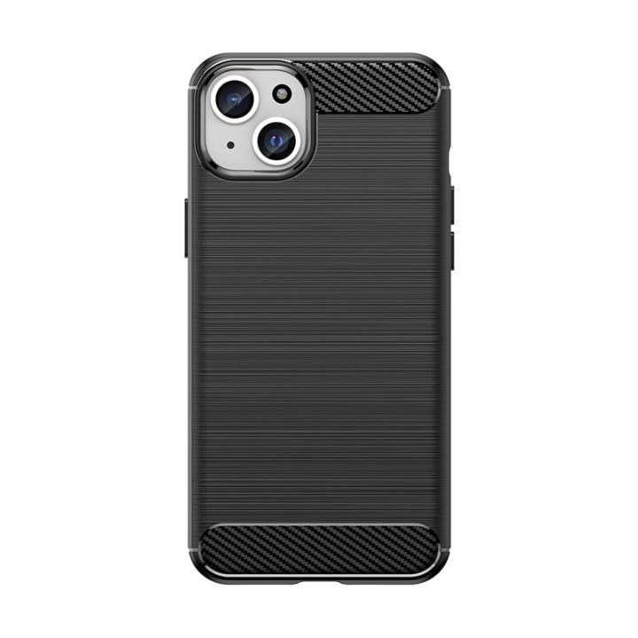 Carbon Back Cover Μεταλλικό Μαύρο (iPhone 15 Plus)