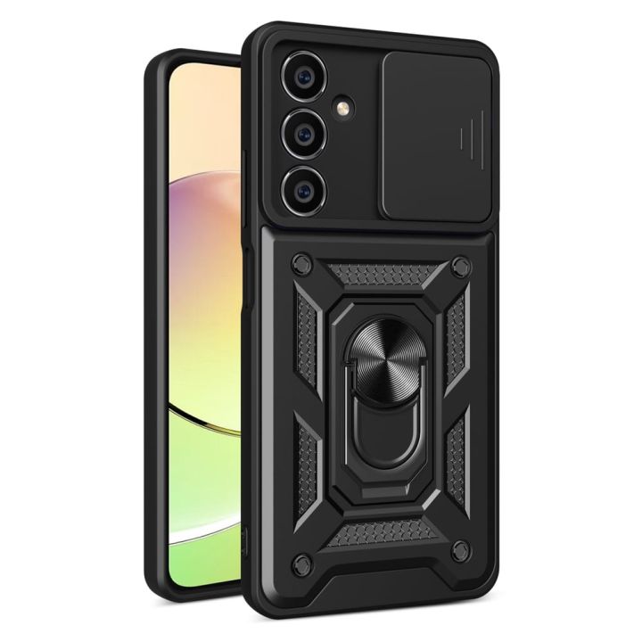 Hurtel Cover Back Cover Tempered Glass / Σιλικόνης / Πλαστικό Μαύρο (Samsung M54)